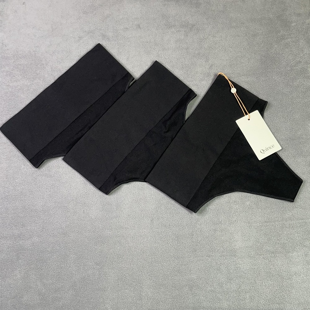 Quince Shaping High Waisted Thong 3 Pack Women Size XS Black Seamless NWT